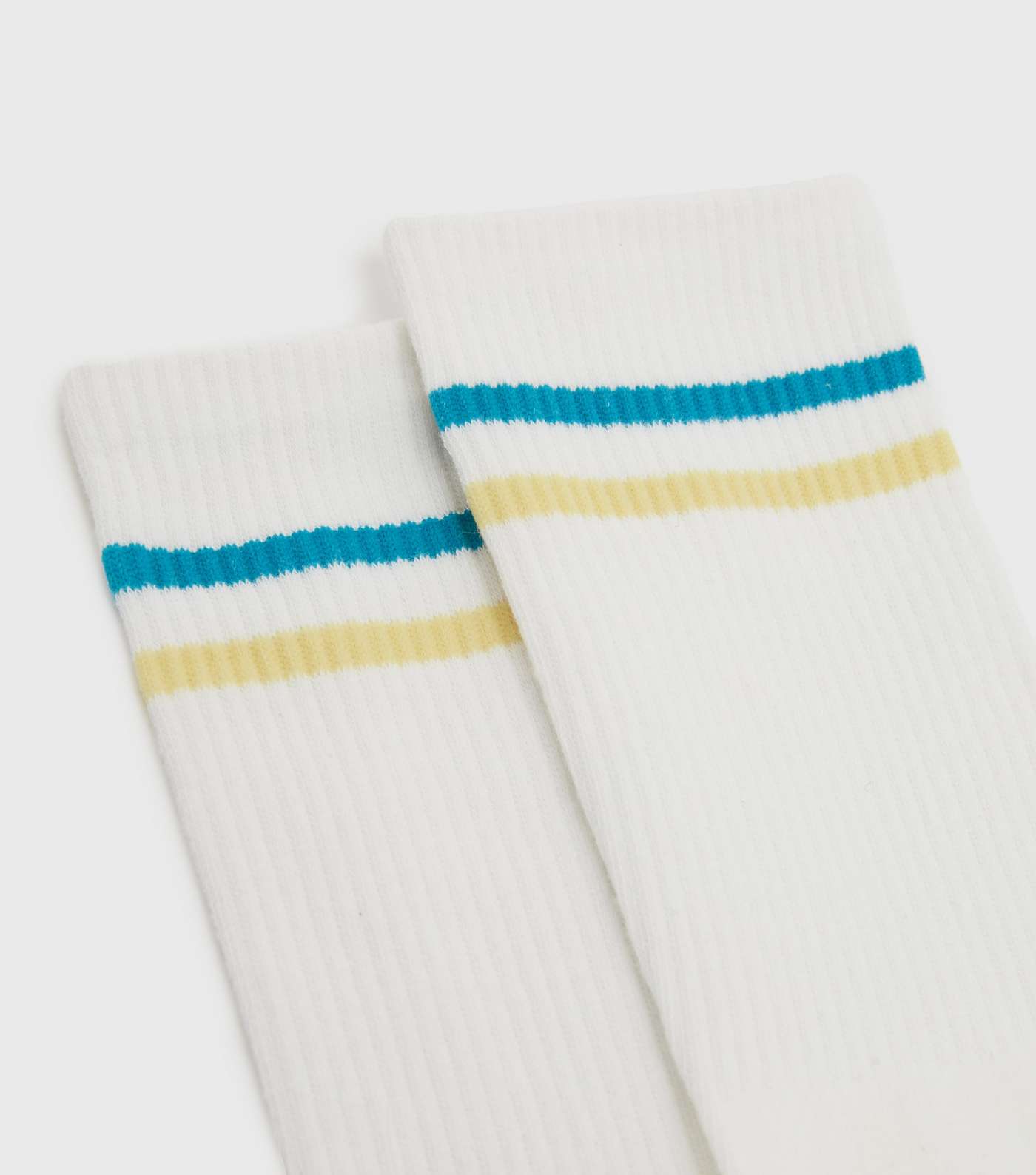 Only & Sons 2 Pack White Sports Stripe Socks Image 2