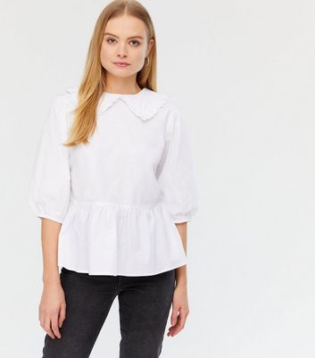 white blouse with peplum