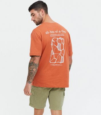 Only \u0026 Sons Orange Back Logo Oversized 