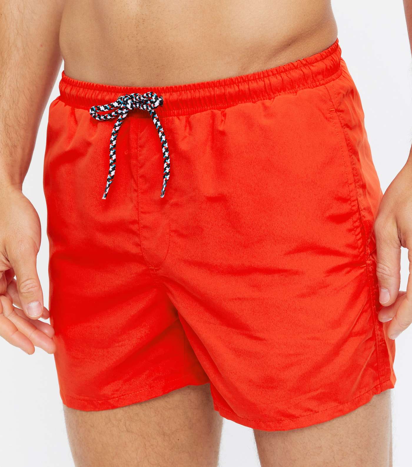 Only & Sons Red Tie Waist Swim Shorts Image 3