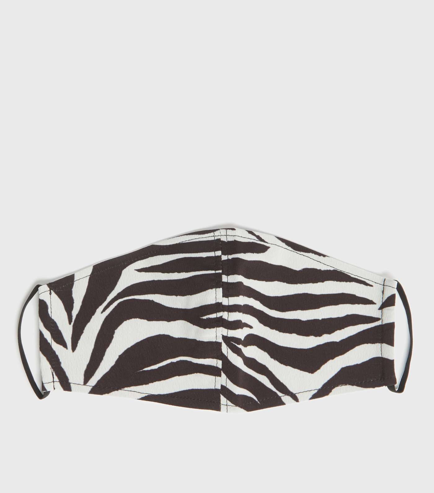 White Zebra Print Reusable Face Covering Image 2