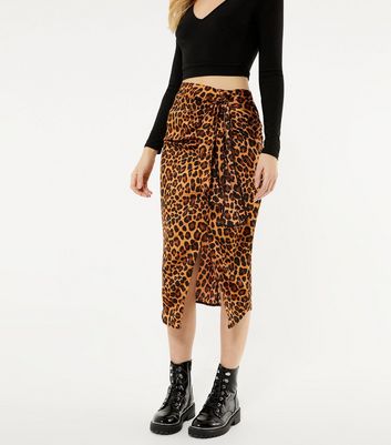 Leopard print hotsell knot skirt