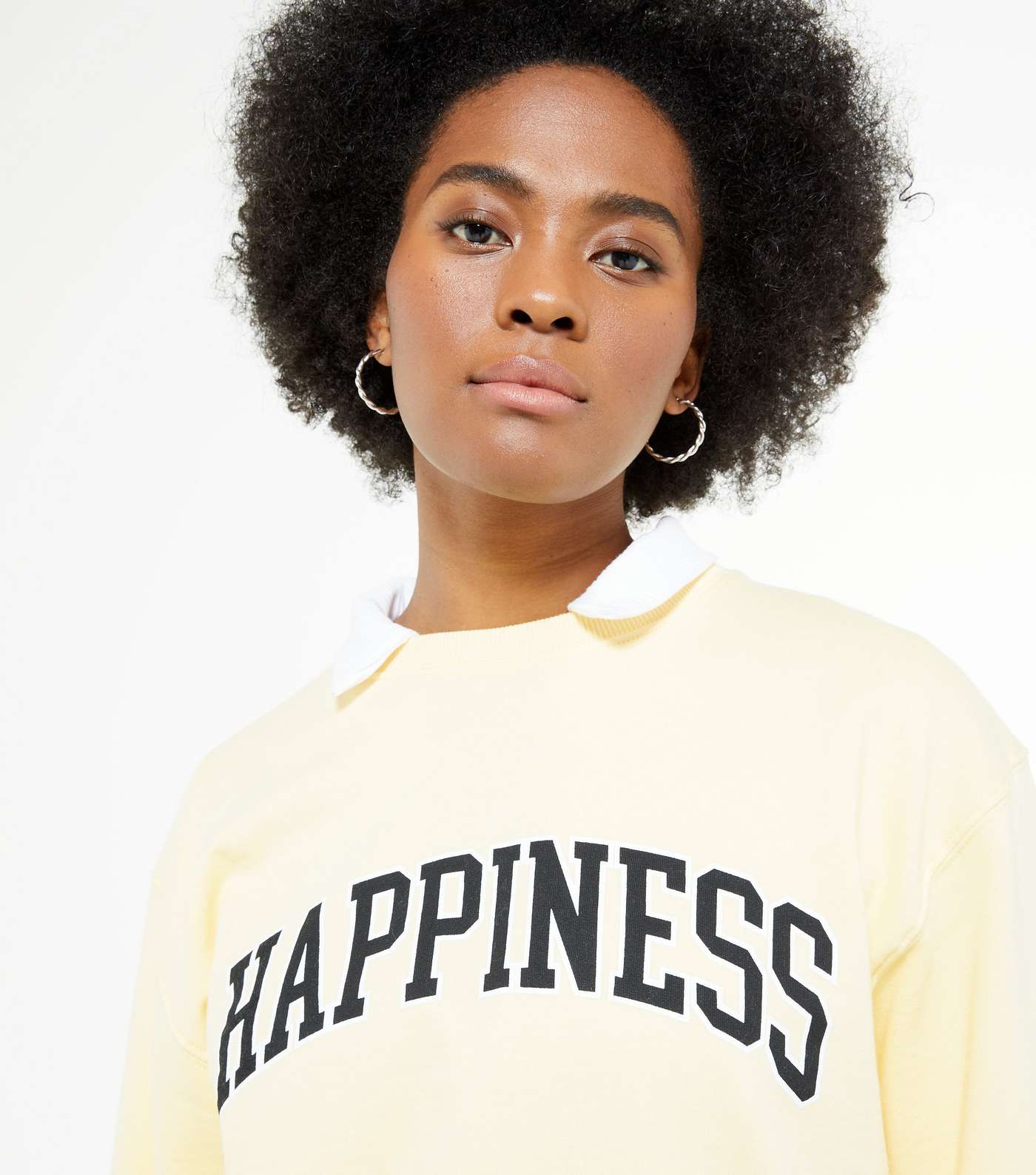 Tall Yellow Happiness Logo Sweatshirt Image 4