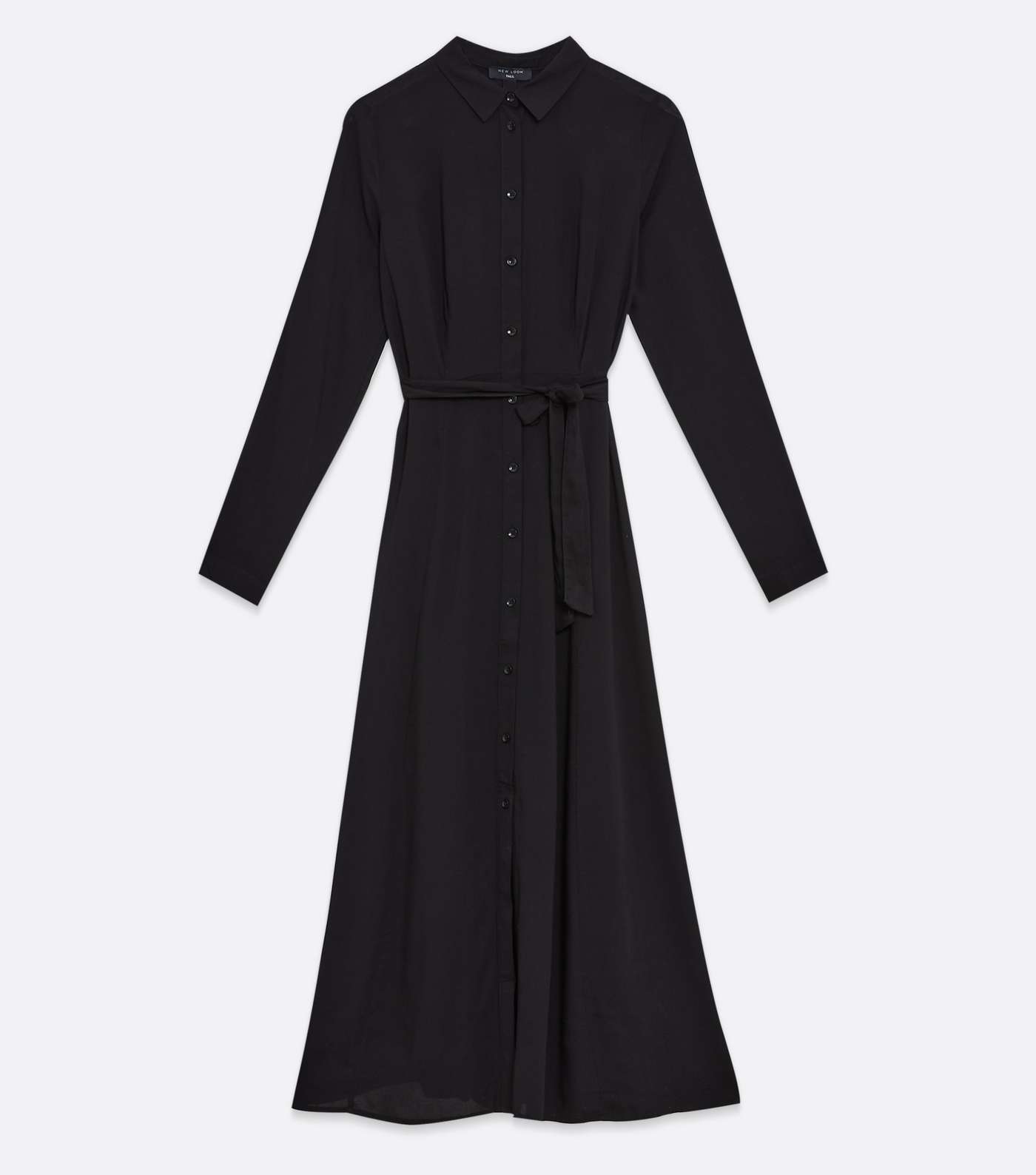 Tall Black Maxi Shirt Dress Image 5