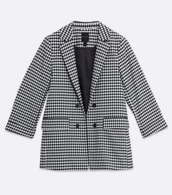 black and white gingham jacket