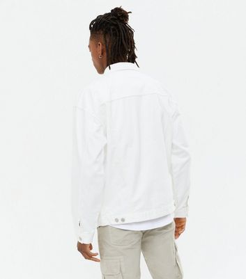 Ripped white jean on sale jacket