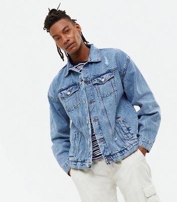 denim jacket mens ripped