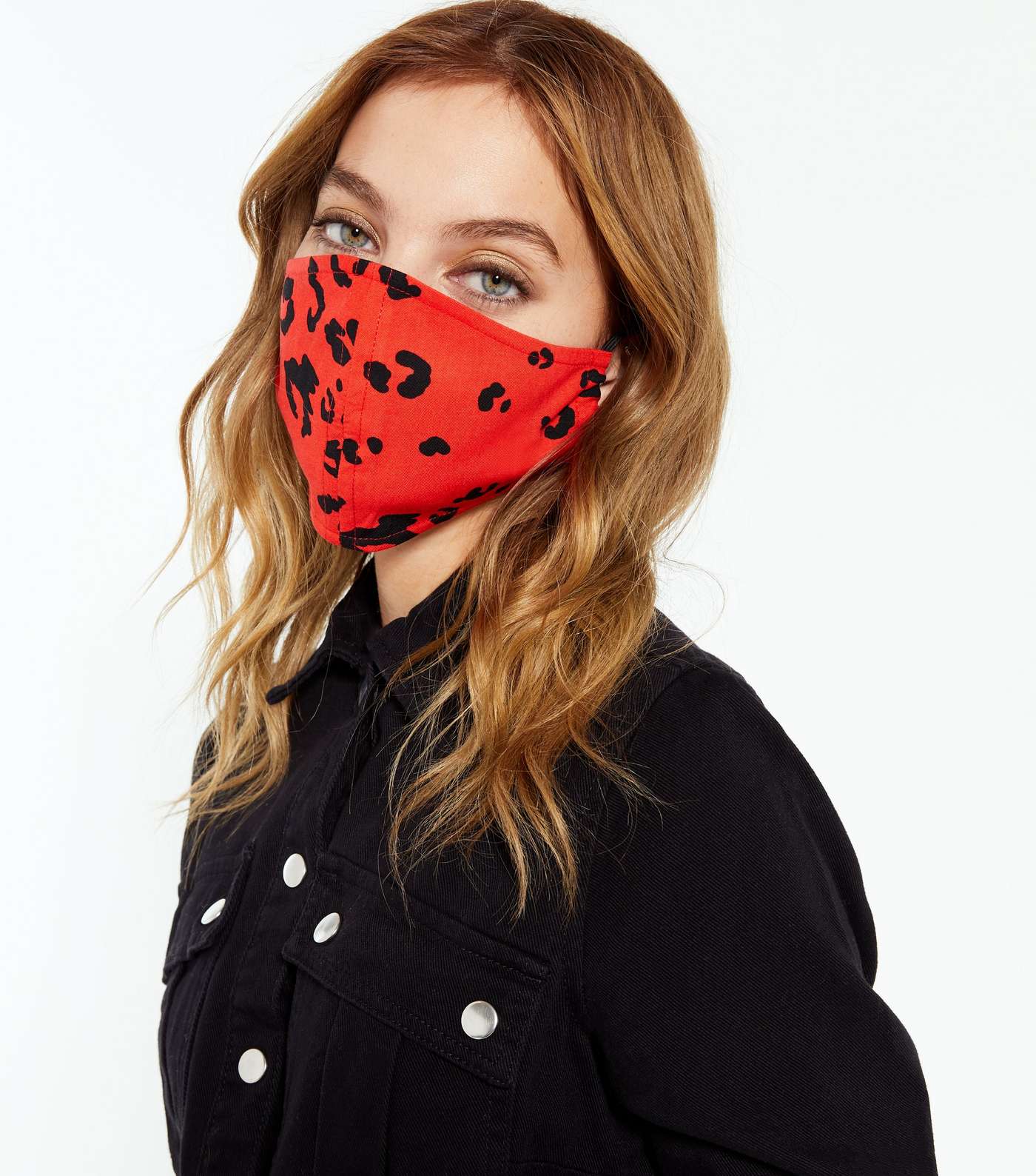 Red Animal Print Reusable Face Covering