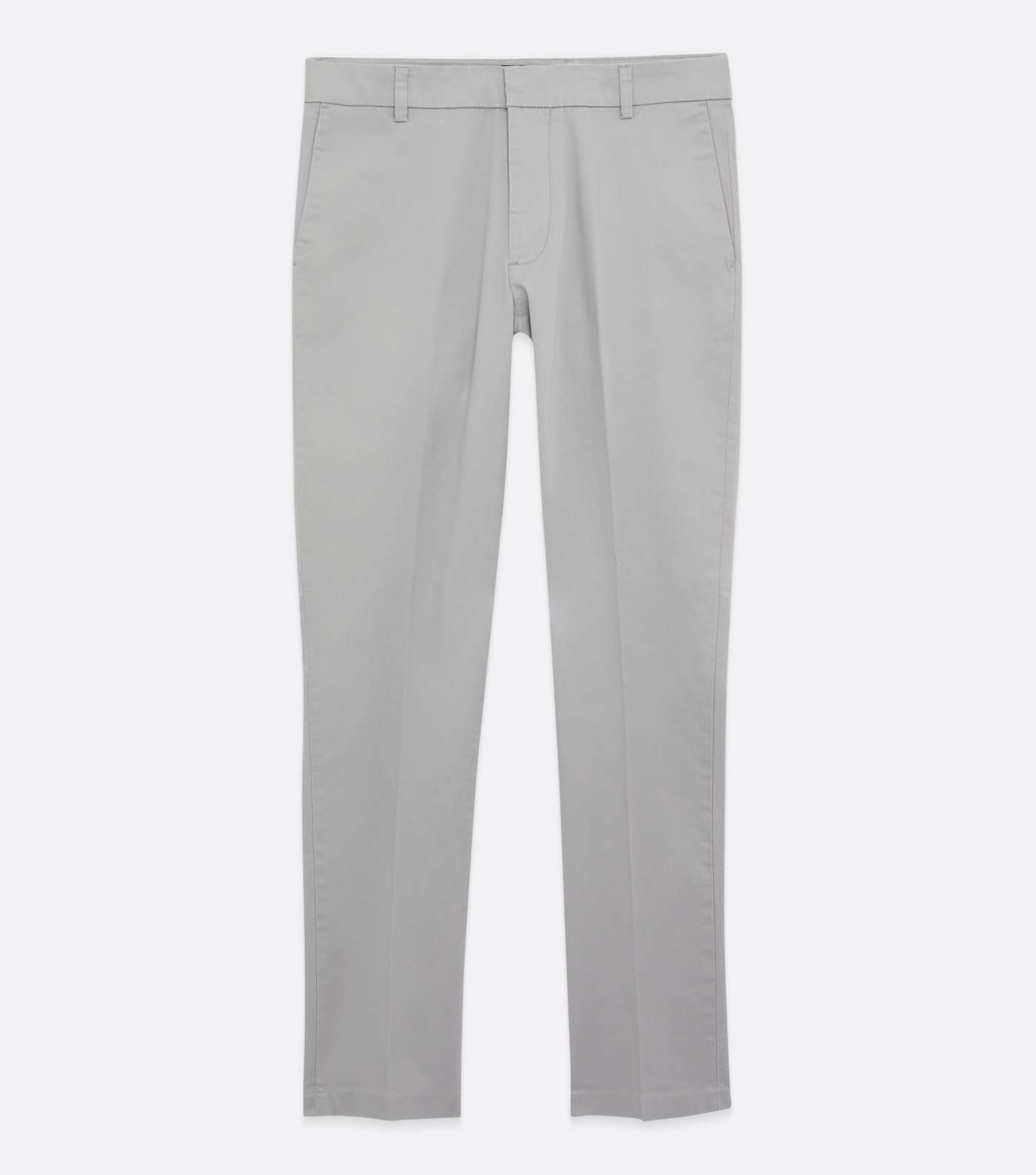 Pale Grey Tapered Skinny Fit Chinos Image 5