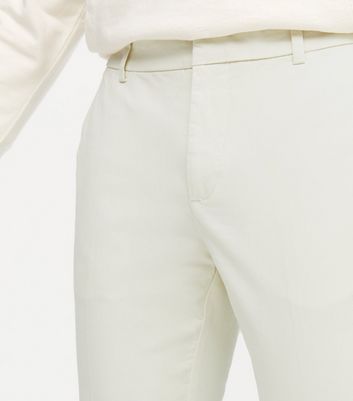 mens white tapered chinos