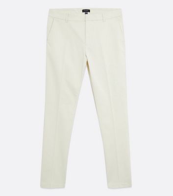 mens white tapered chinos