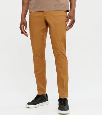 tan slim fit chinos