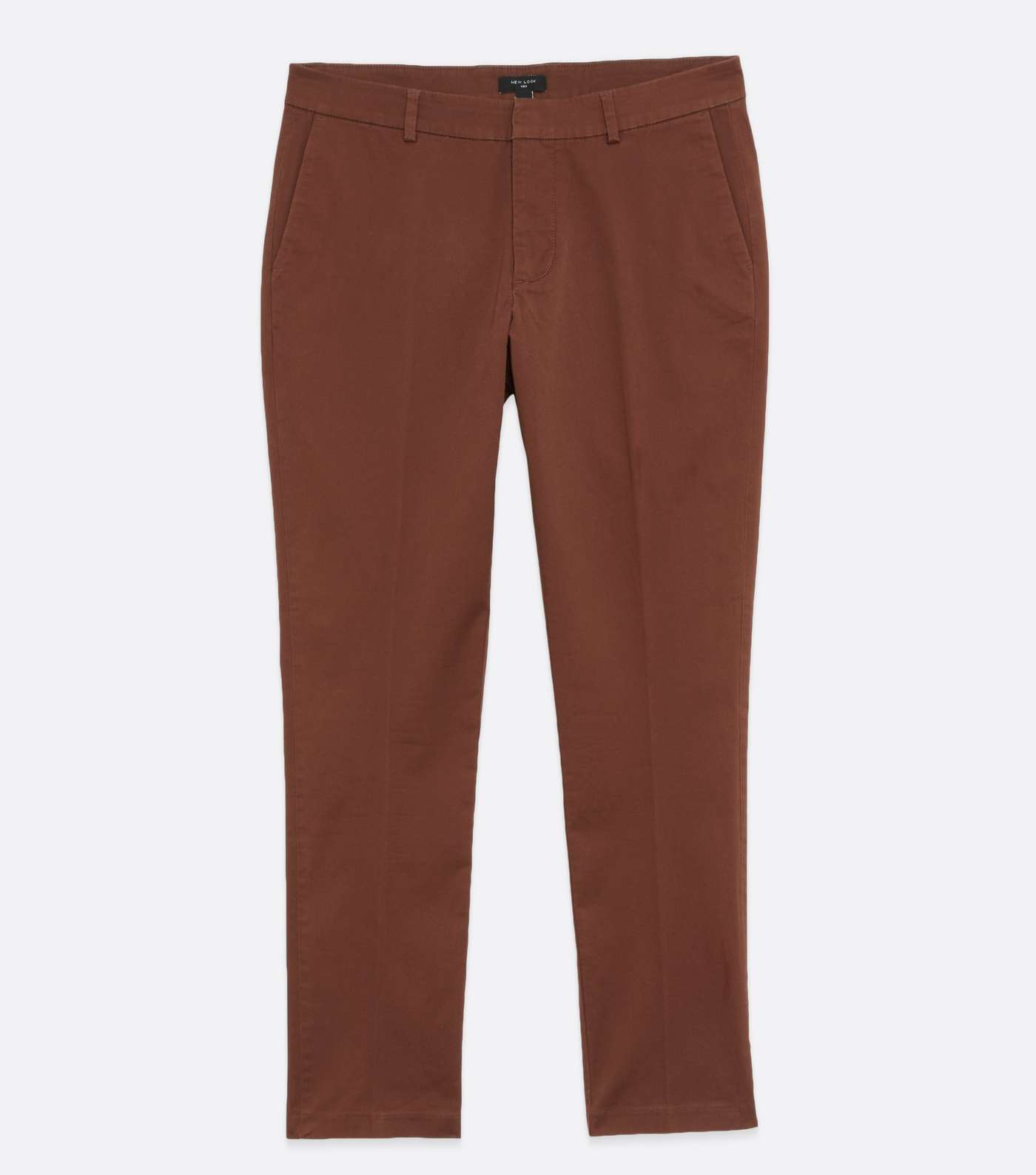 Burgundy Tapered Skinny Fit Chinos Image 5