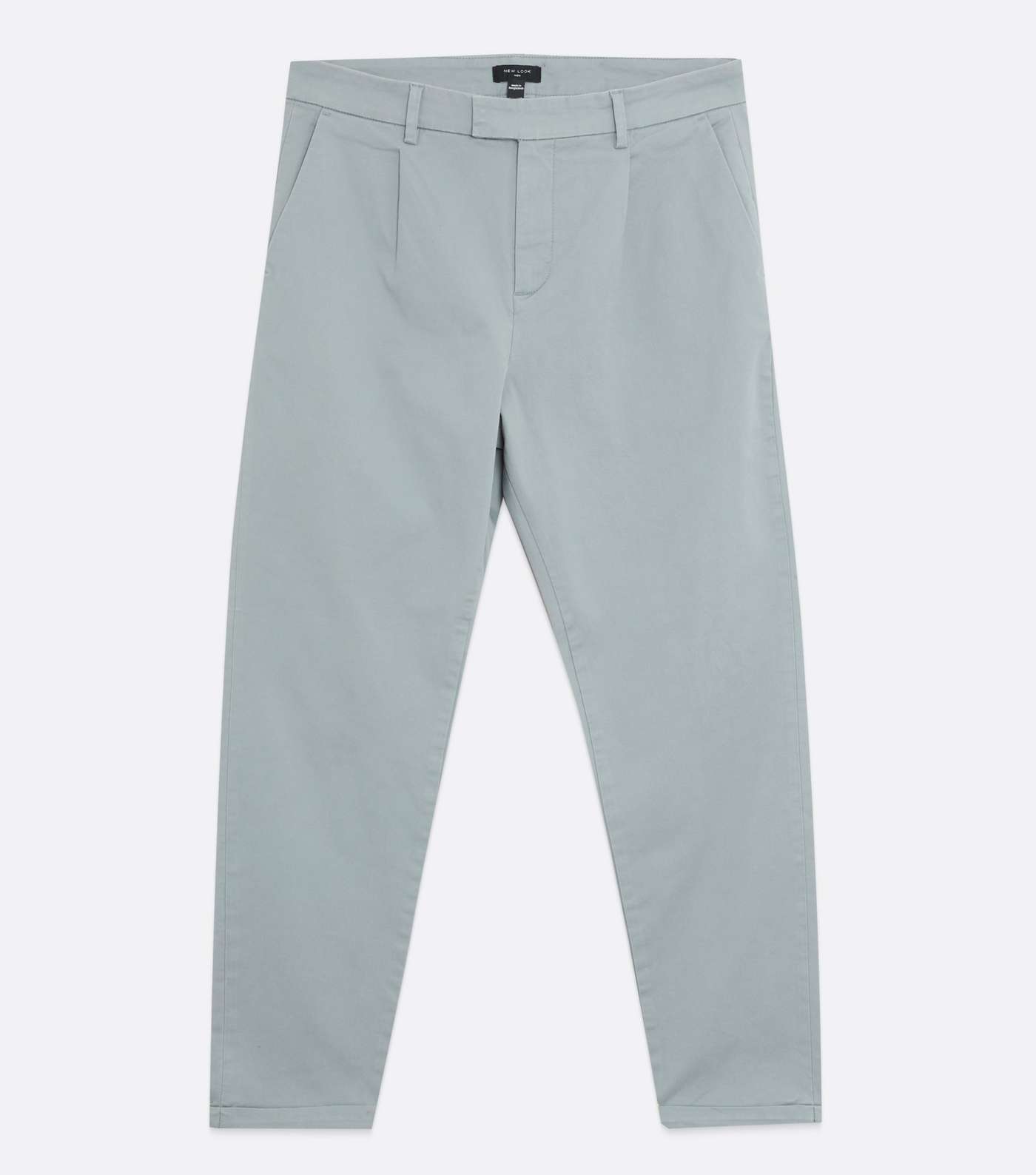 Pale Blue Pleated Chinos Image 5