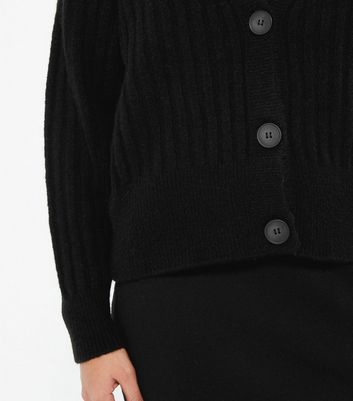 boxy black cardigan