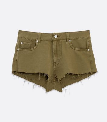 jean khaki shorts