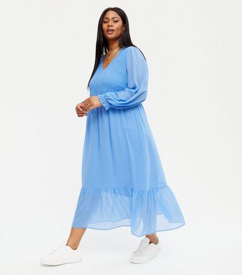 plus size pale blue dress