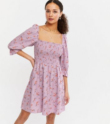 pink purple floral dress