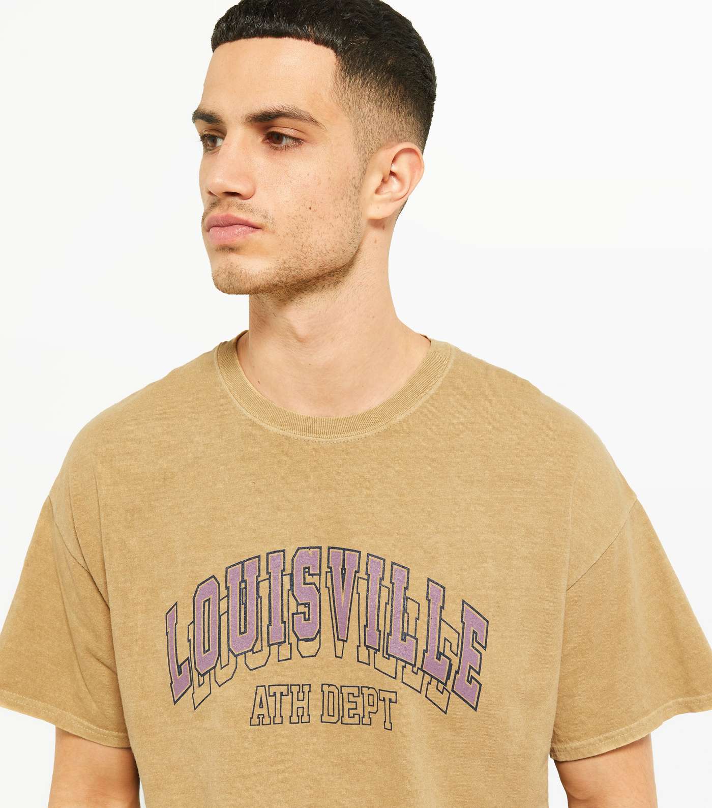 Yellow Overdyed Louisville Varsity Logo T-Shirt Image 3