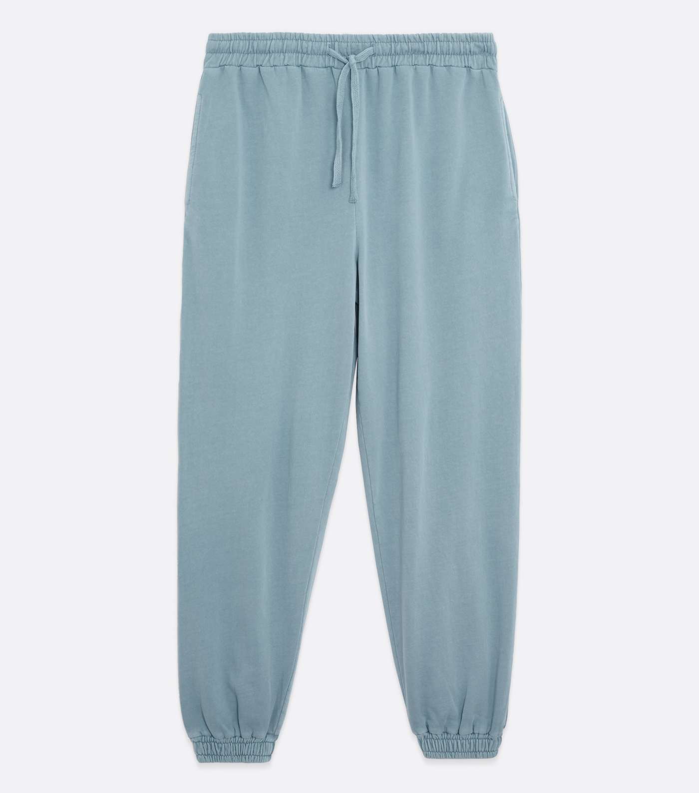 Blue Cuffed Relaxed Fit Joggers Image 5