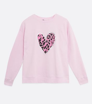 Leopard Print Heart Women's Sweatshirt – CheekyBabyTees Ltd
