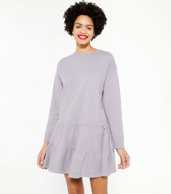 tiered sweatshirt dress
