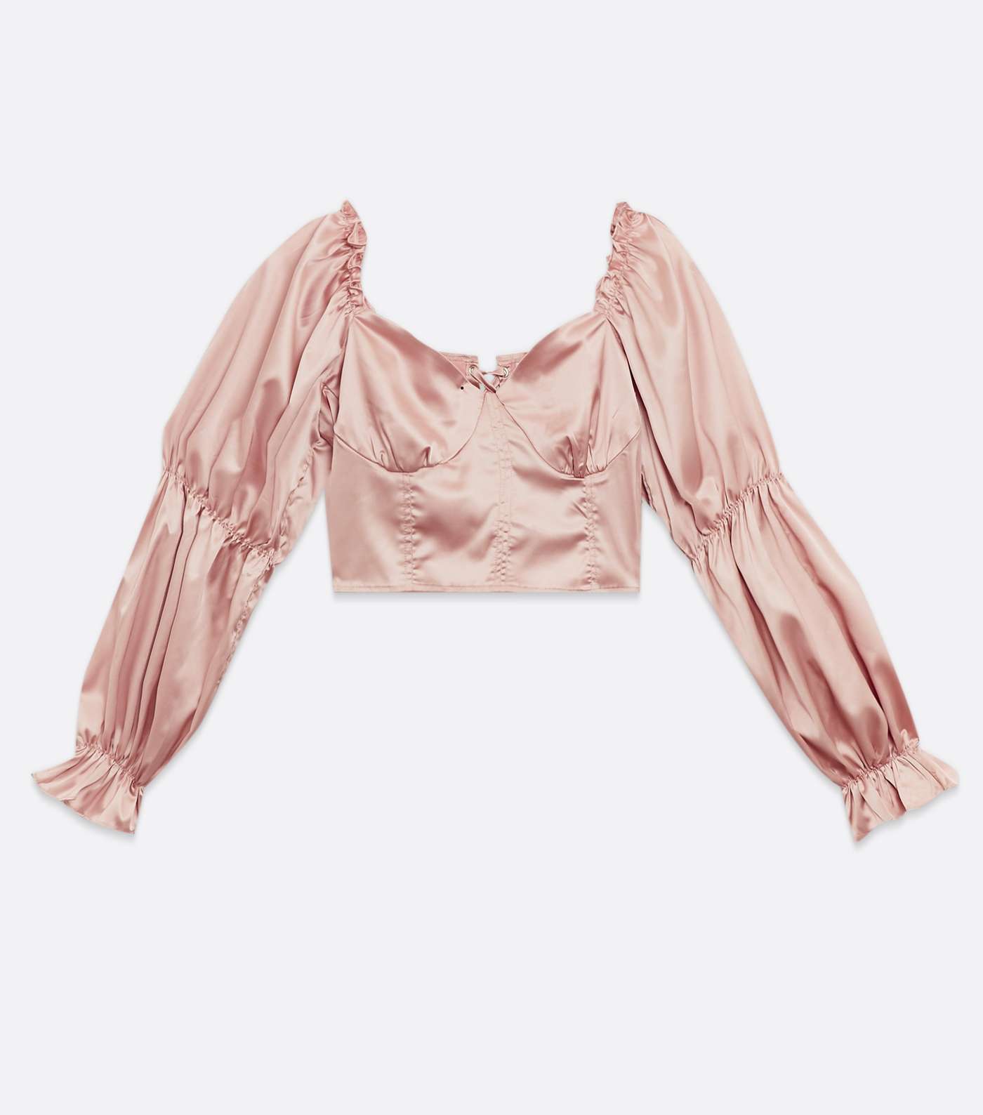 Urban Bliss Pale Pink Satin Puff Sleeve Blouse Image 5