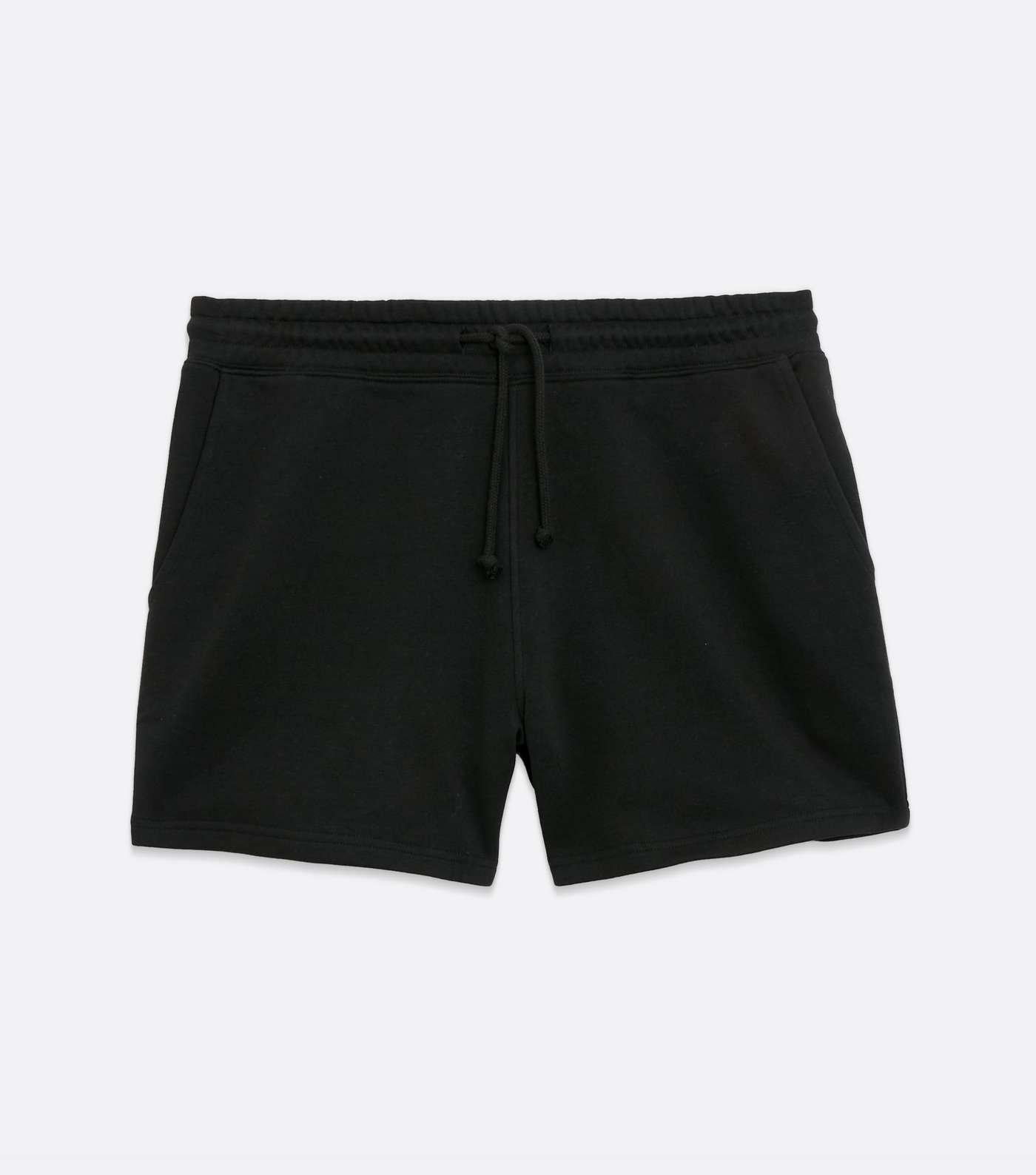 Black Jersey Drawstring Short Length Shorts Image 5