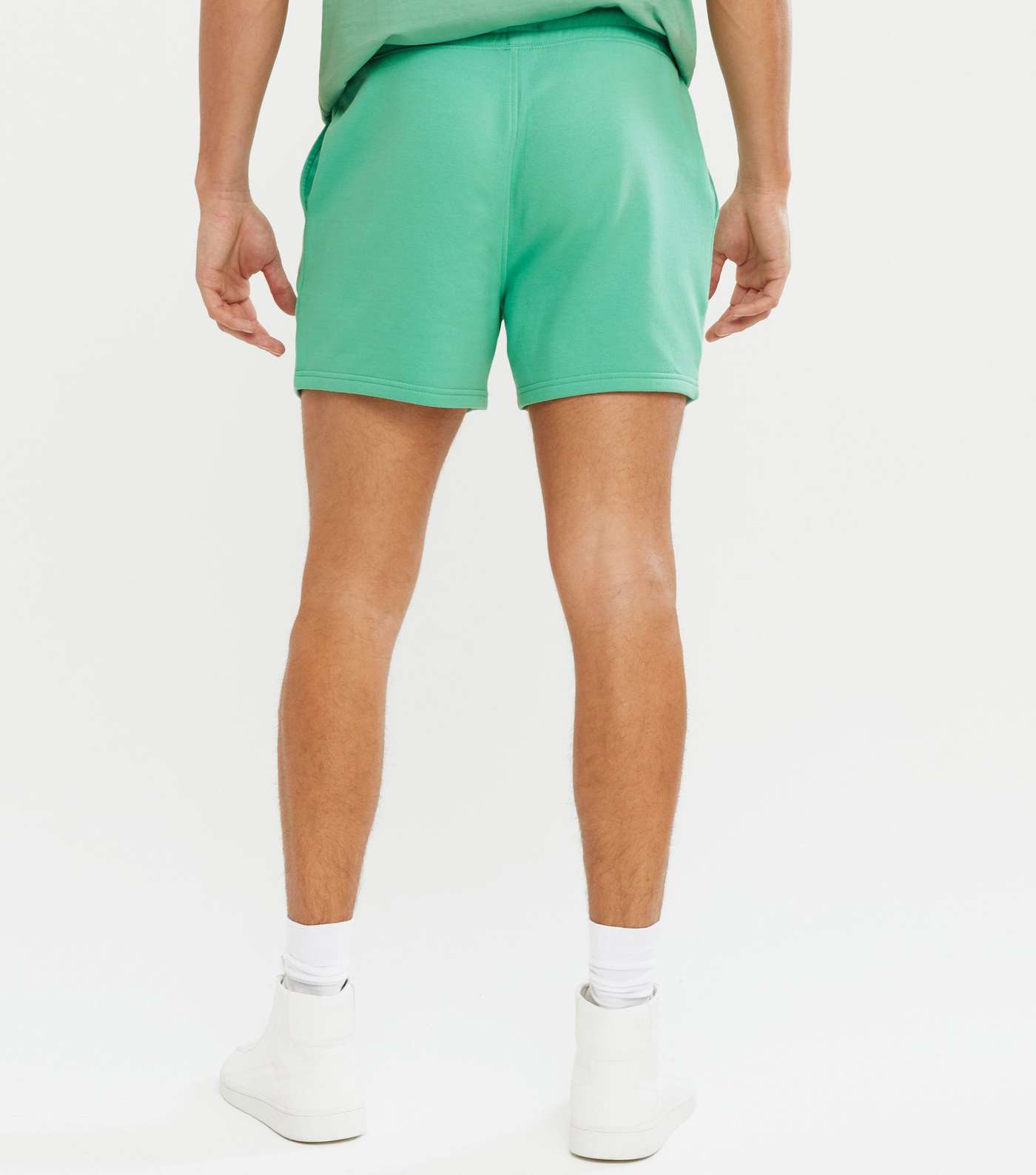 Green NLM Embroidered Short Length Shorts Image 4