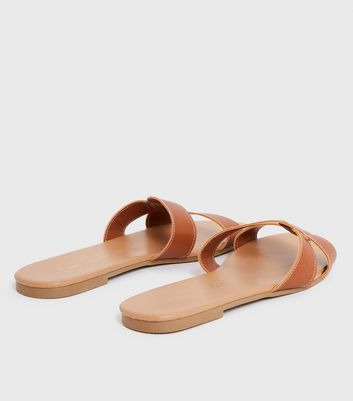 New look sale tan sliders