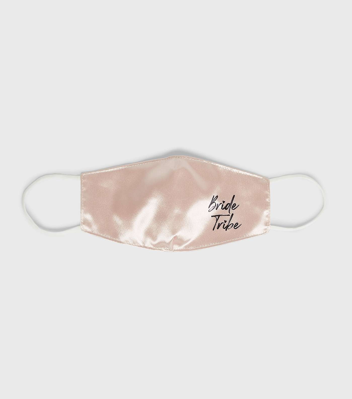 Pink Satin Bride Tribe Reusable Face Covering Image 2