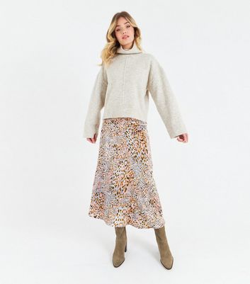 pink leopard print skirt