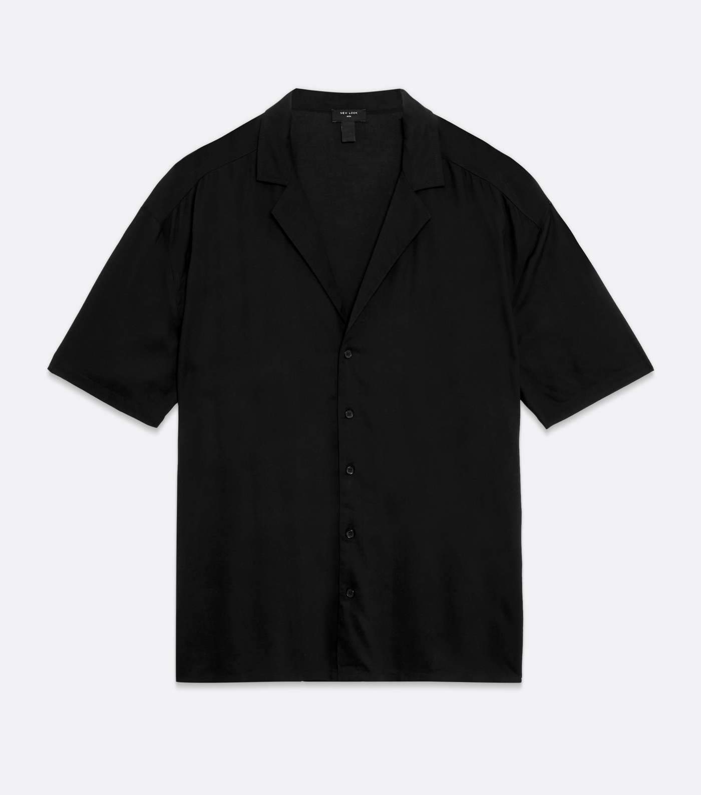Black Deep V Neck Short Sleeve Shirt Image 5