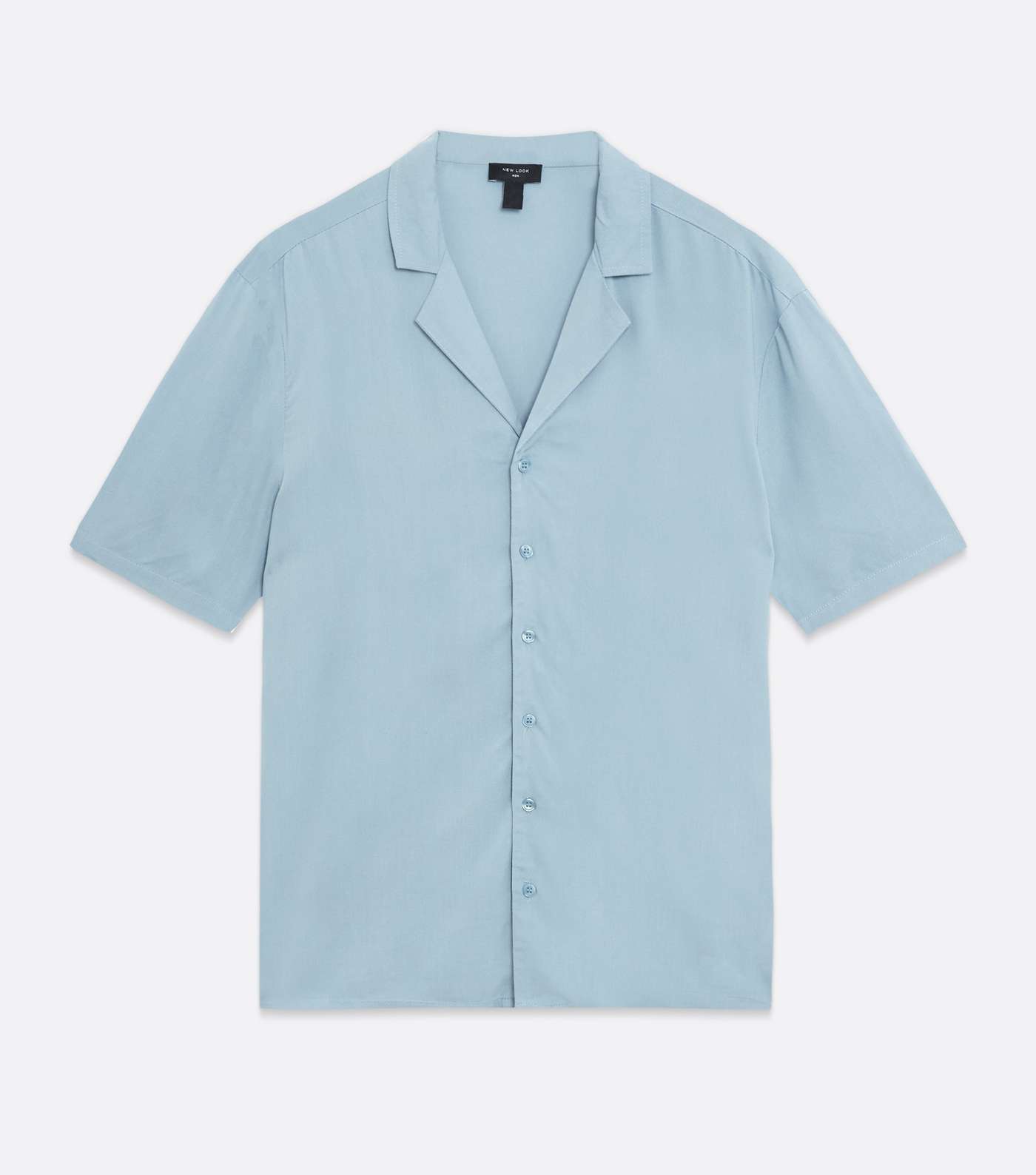 Blue Woven Short Sleeve Shirt Image 5