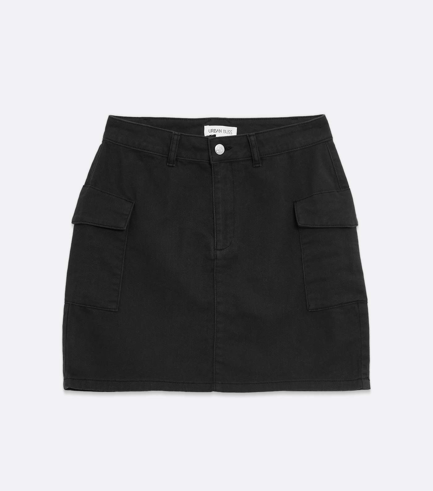 Urban Bliss Black Denim Utility Mini Skirt Image 5