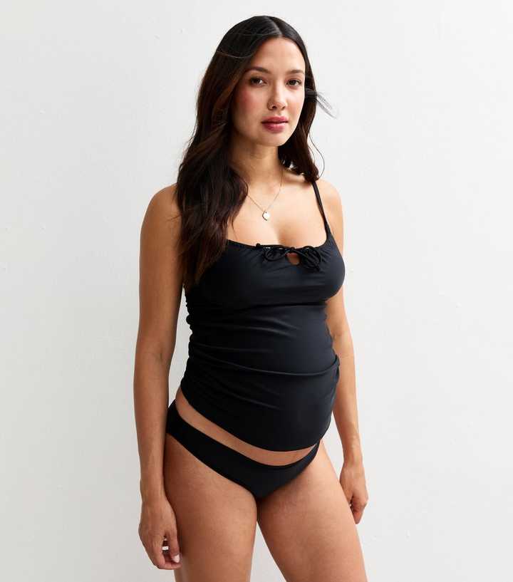 Maternity Black Tankini Top