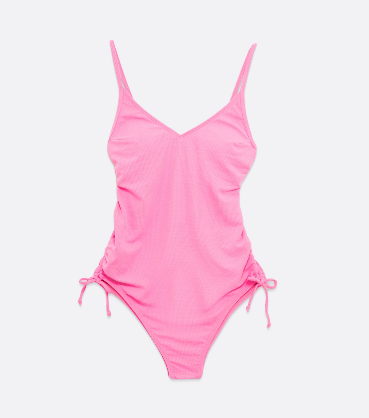 Women's Maternity Pink Ruched Tie Side Swimsuit New Look