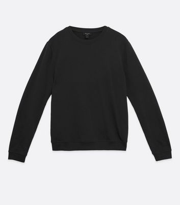 black crewneck sweatshirts