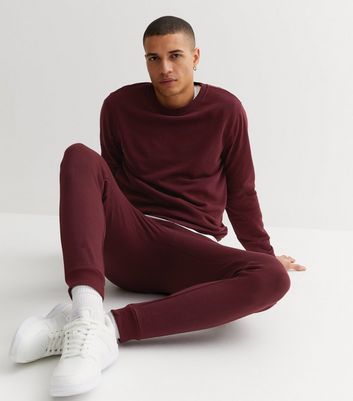 burgundy polo joggers