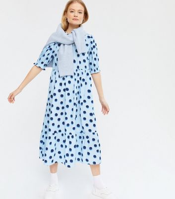 pale blue spotty dress