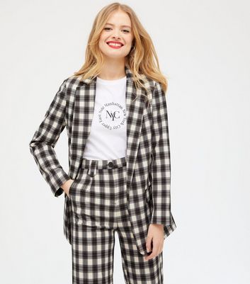 new look checked blazer