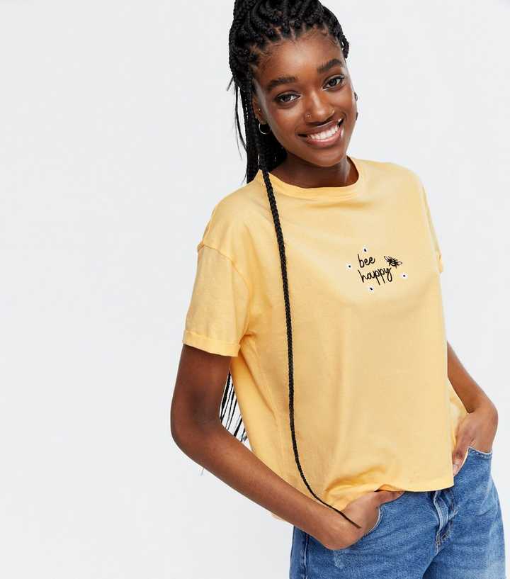 bright yellow t shirt ladies