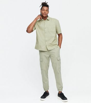 Olive Belted Cargo Trousers  New Look