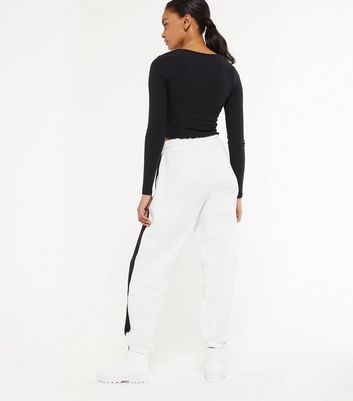 Image of Black Colour Block Joggers New Look