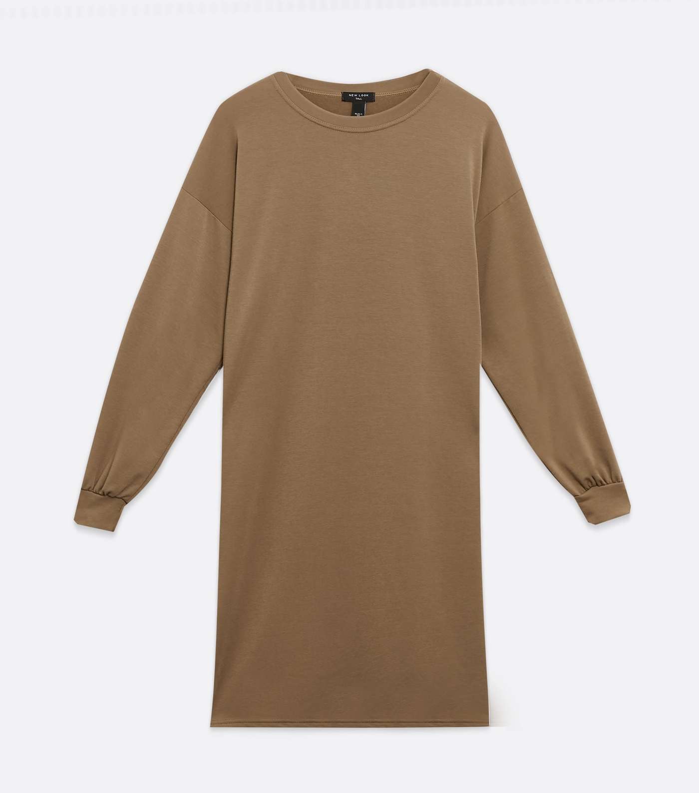 Tall Camel Jersey Sweatshirt Dress Image 5