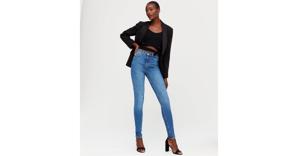 Tall Blue 'Lift & Shape' Jenna Skinny Jeans | New Look