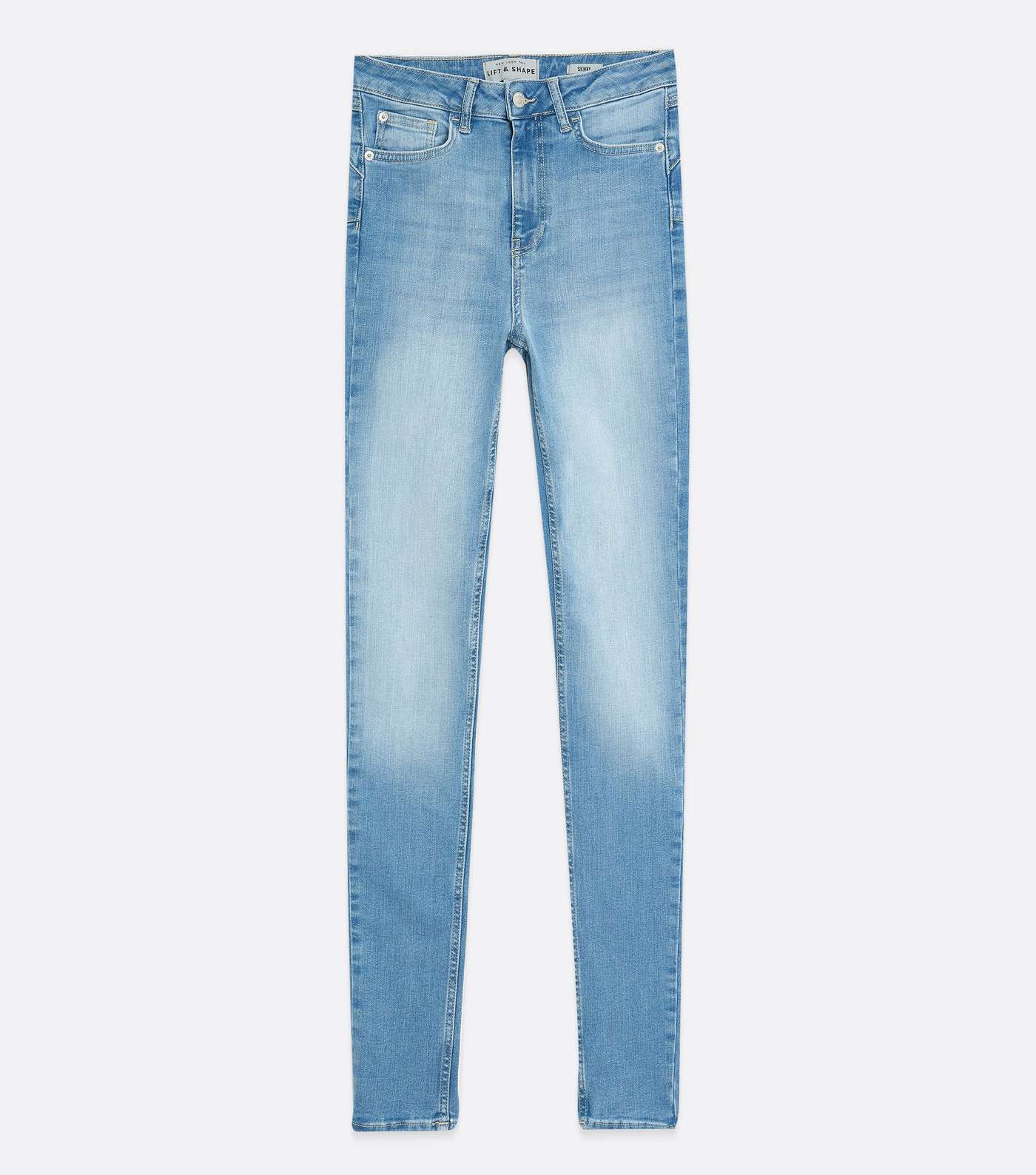 Tall Pale Blue 'Lift & Shape' Jenna Skinny Jeans Image 5