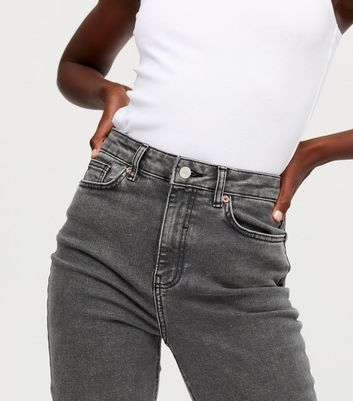 new look tall mom jeans in black