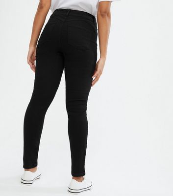 womens petite black skinny jeans