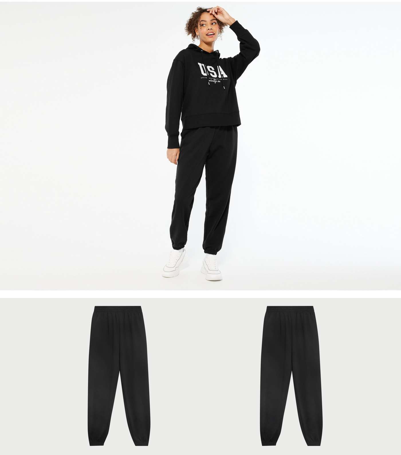 2 Pack Black Jersey Joggers 